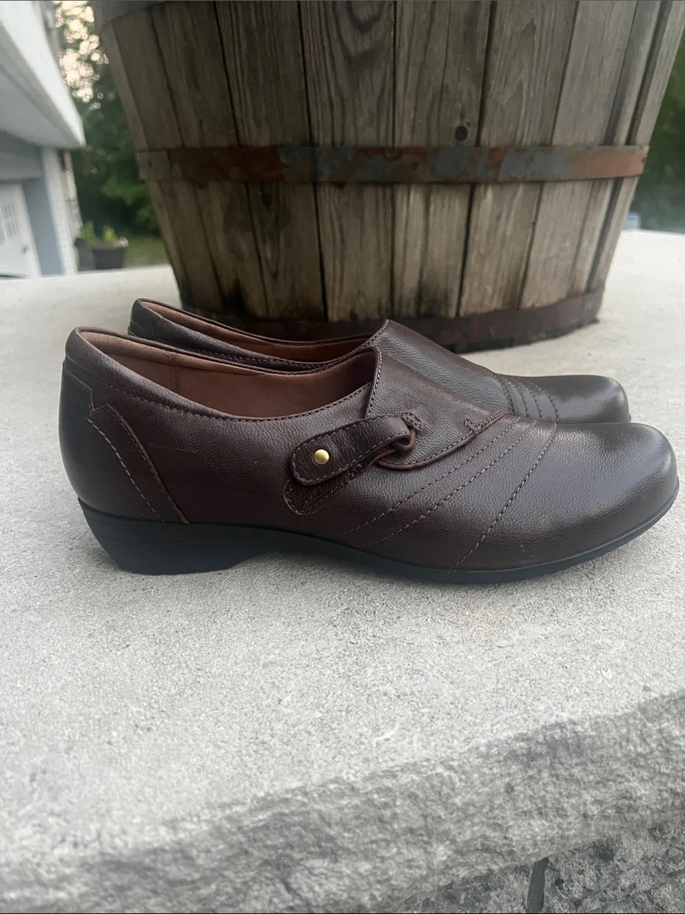 Dansko Franny Leather Comfort Loafers Chocolate Brown Women’s Size 9.5-10 (EU